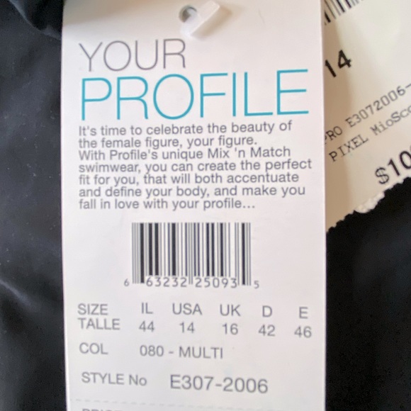 NWT Profile by Aqua One-piece Swimsuit - Picture 5 of 6